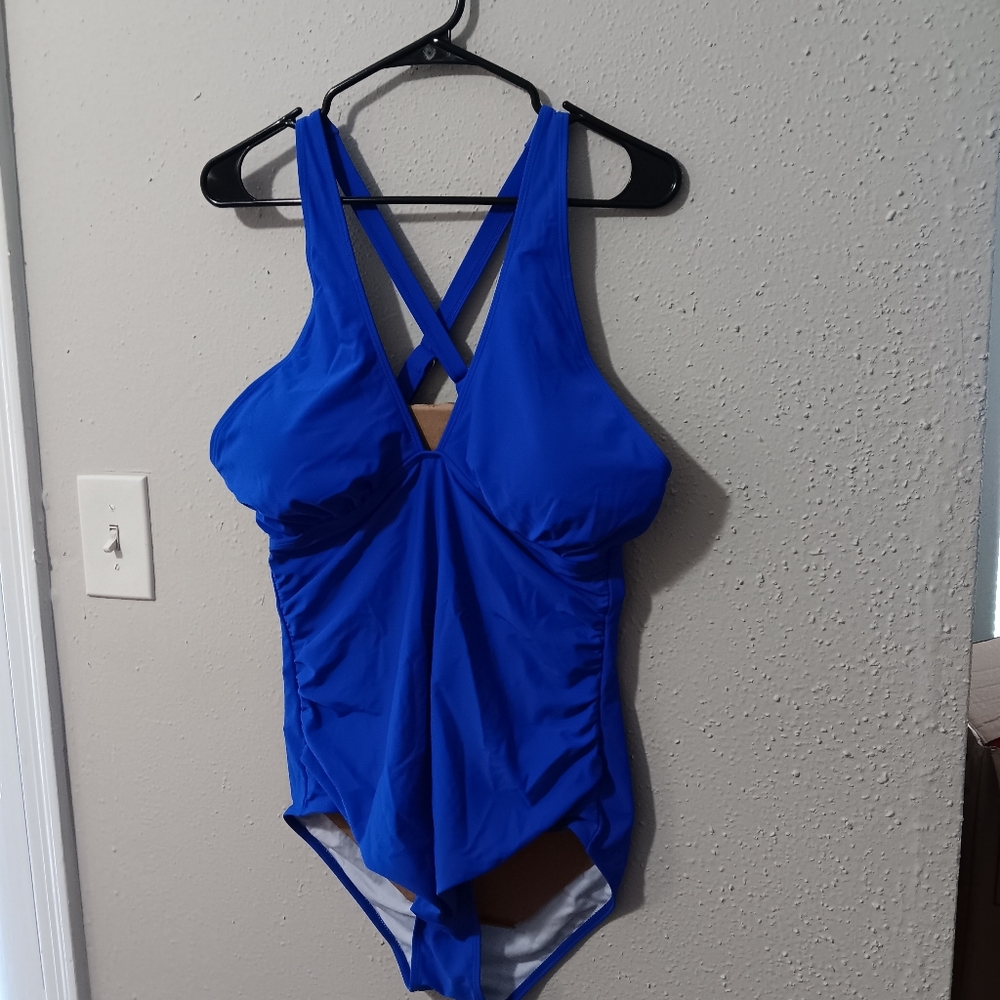 Vibrant Blue One-Piece Swimsuit
